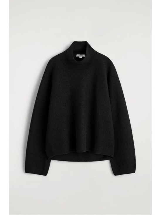 COS Sweaters - COS Boiled-Wool Funnel-Neck Cropped
Jumper in Black